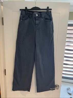 Democracy Wide-Leg High-Rise Jeans in Charcoal Gray